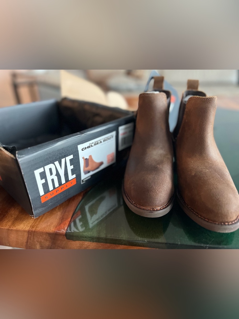 Frye Women's Tan Suede Chelsea Ankle Boot - Picture 6 of 9